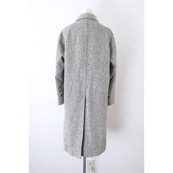 Vintage Burberry Women's Irish Tweed Car Coat Collared Overcoat - Picture 8 of 16